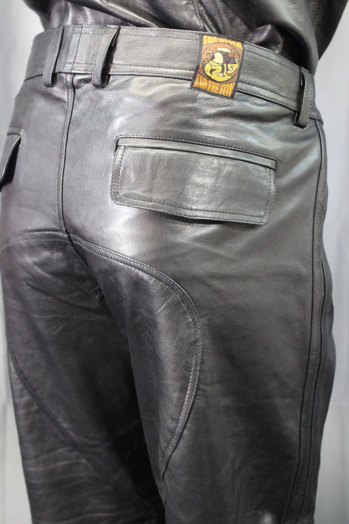 OnF Leather Formal Pants in Black - view 6