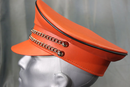 OnF Muir Cap in Orange with Black Trim - front view