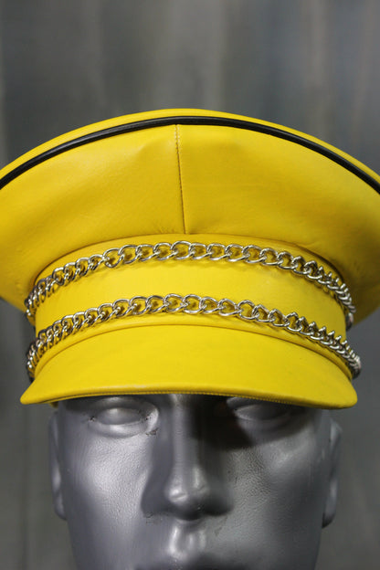 OnF Muir Cap in Yellow with Black Trim - front view