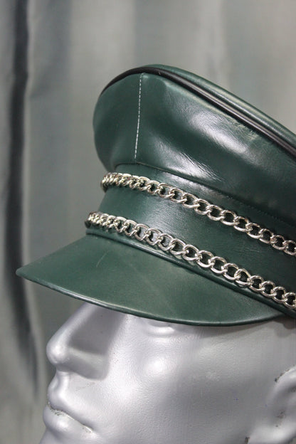 OnF Muir Cap in Hunter Green with Black Trim - front view