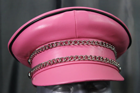 OnF Muir Cap in Pink with Black Trim - front view