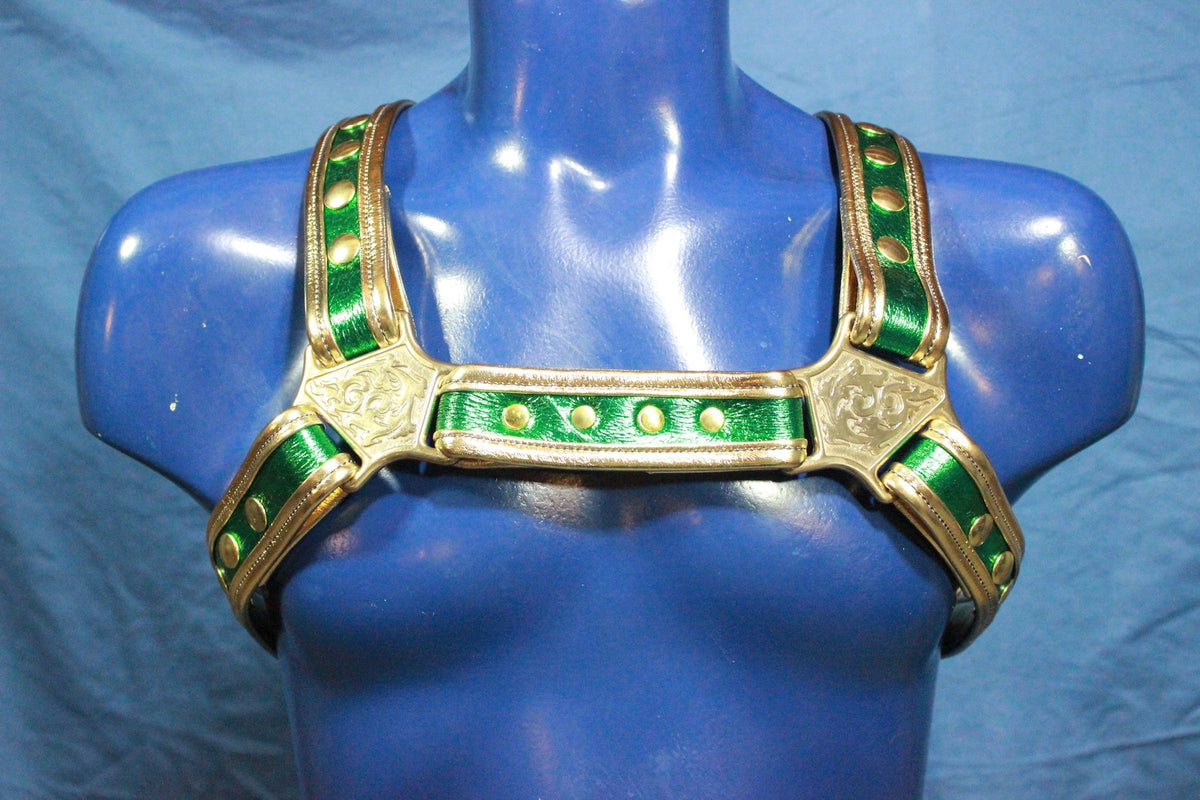 Leprechaun Bulldog Harness - front view