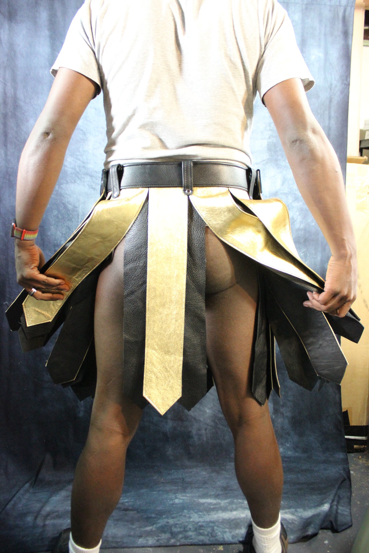 Leather Gladiator Kilt - view 2