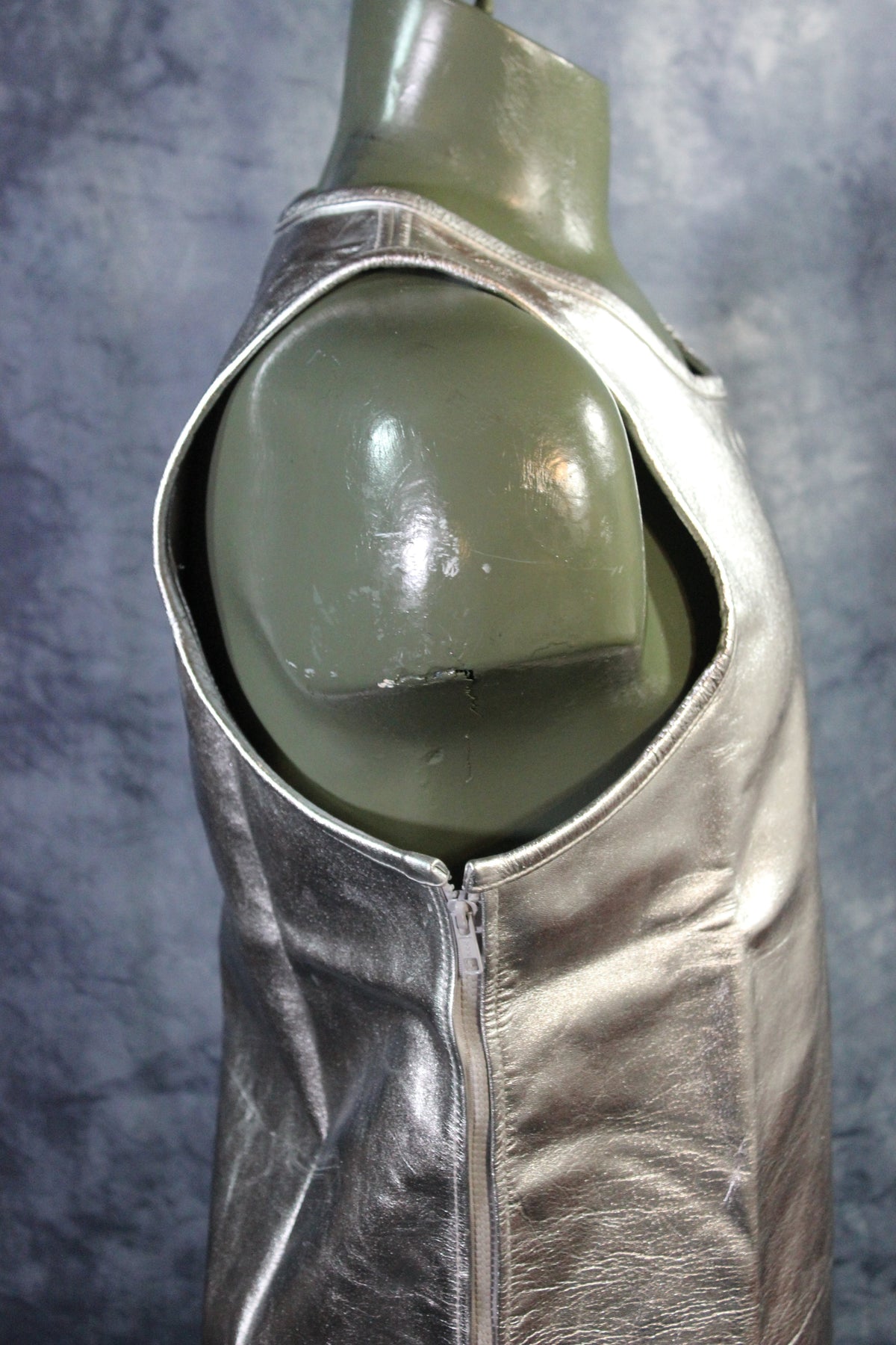 OnF Leather Tank Tops in Silver - view 4