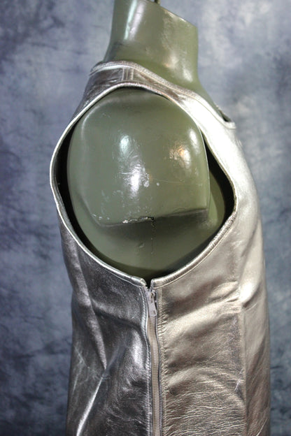 OnF Leather Tank Tops in Silver - view 4