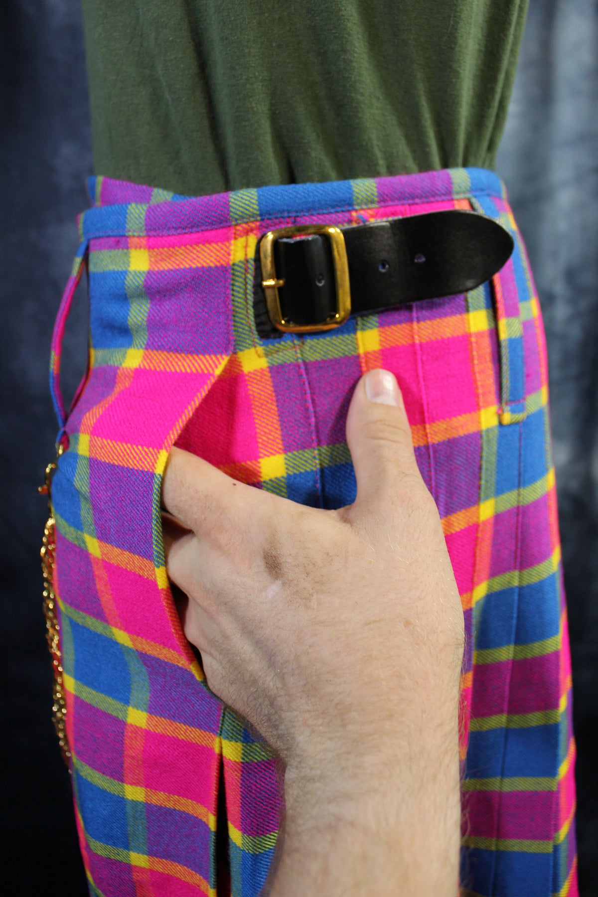Official Pansexual Pride Tartan Kilt by KiltedBros - front view