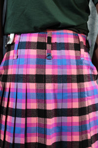 Official Bisexual Pride Tartan Fabric - Sold by yard - front view