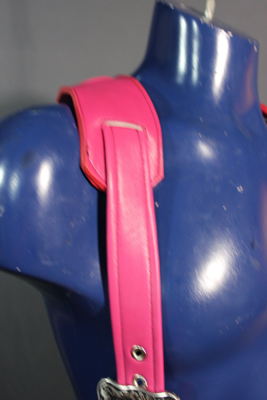 Padded Leather Suspenders with Decorative Hardware - view 23