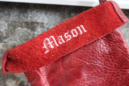 Leather Christmas Stockings - 100% Hand Made in the USA. Monogramming available. - view 15