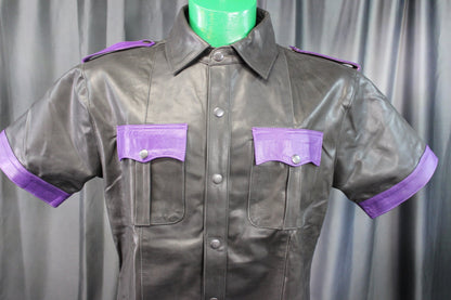 Formal Leather Shirts with Highlights by The Otter and The Fox - front view