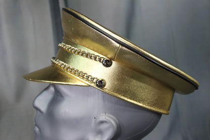 OnF Muir Cap in Gold with Black Trim - front view