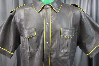 Formal Leather Shirts with Pinstriping by The Otter and The Fox - front view