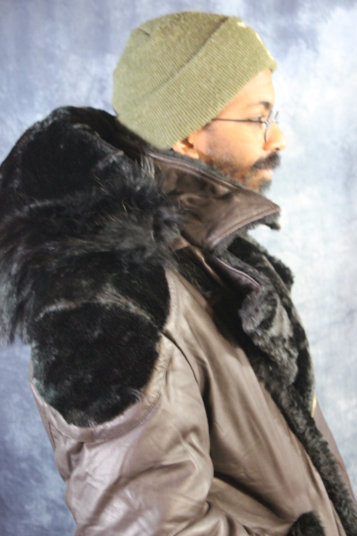 Brown Leather and Fur Jacket by Otter and The Fox - view 4
