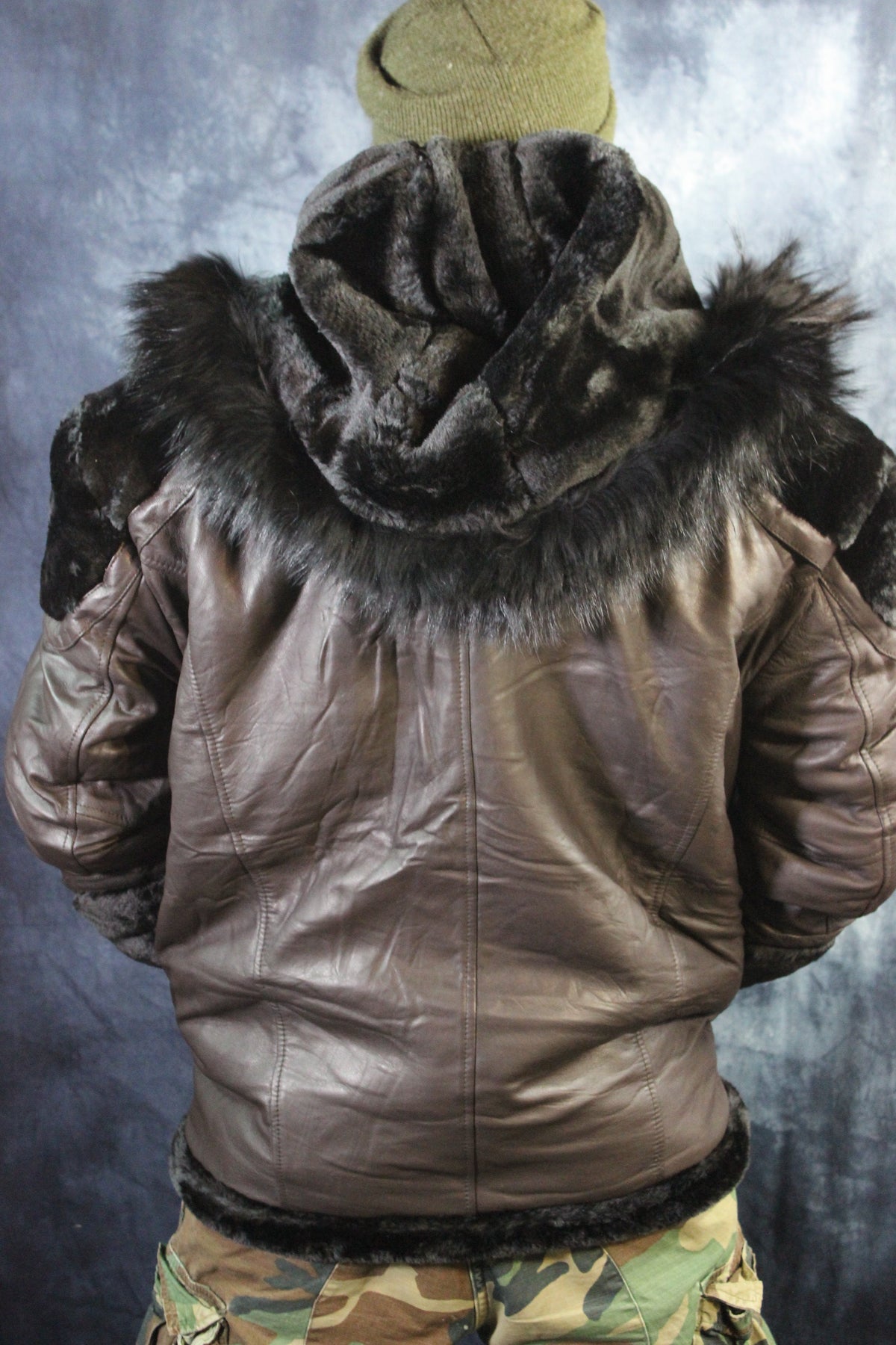 Brown Leather and Fur Jacket by Otter and The Fox - view 6