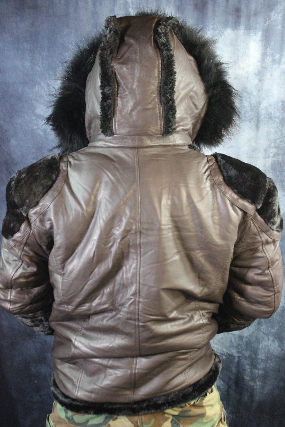 Brown Leather and Fur Jacket by Otter and The Fox - view 8