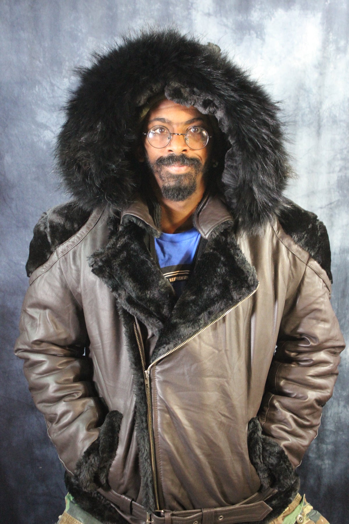 Brown Leather and Fur Jacket by Otter and The Fox - view 9