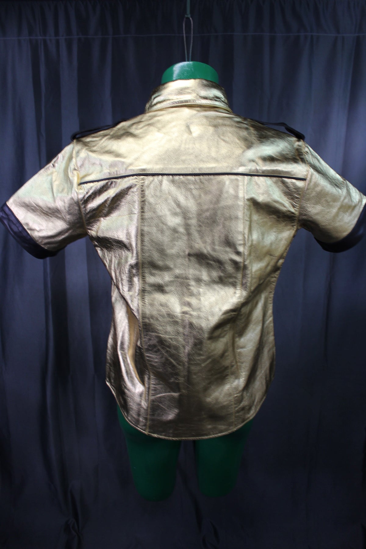 OnF Leather Shirts in Gold with Black Highlights - view 3