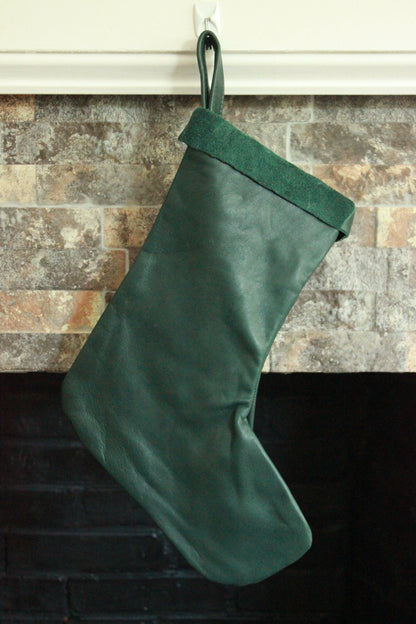 Leather Christmas Stockings - 100% Hand Made in the USA. Monogramming available. - view 13