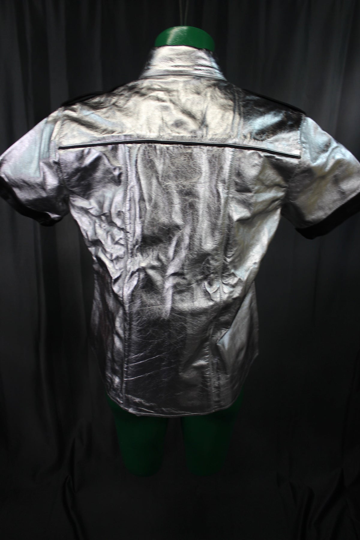 OnF Leather Shirts in Silver with Black Highlights - view 3