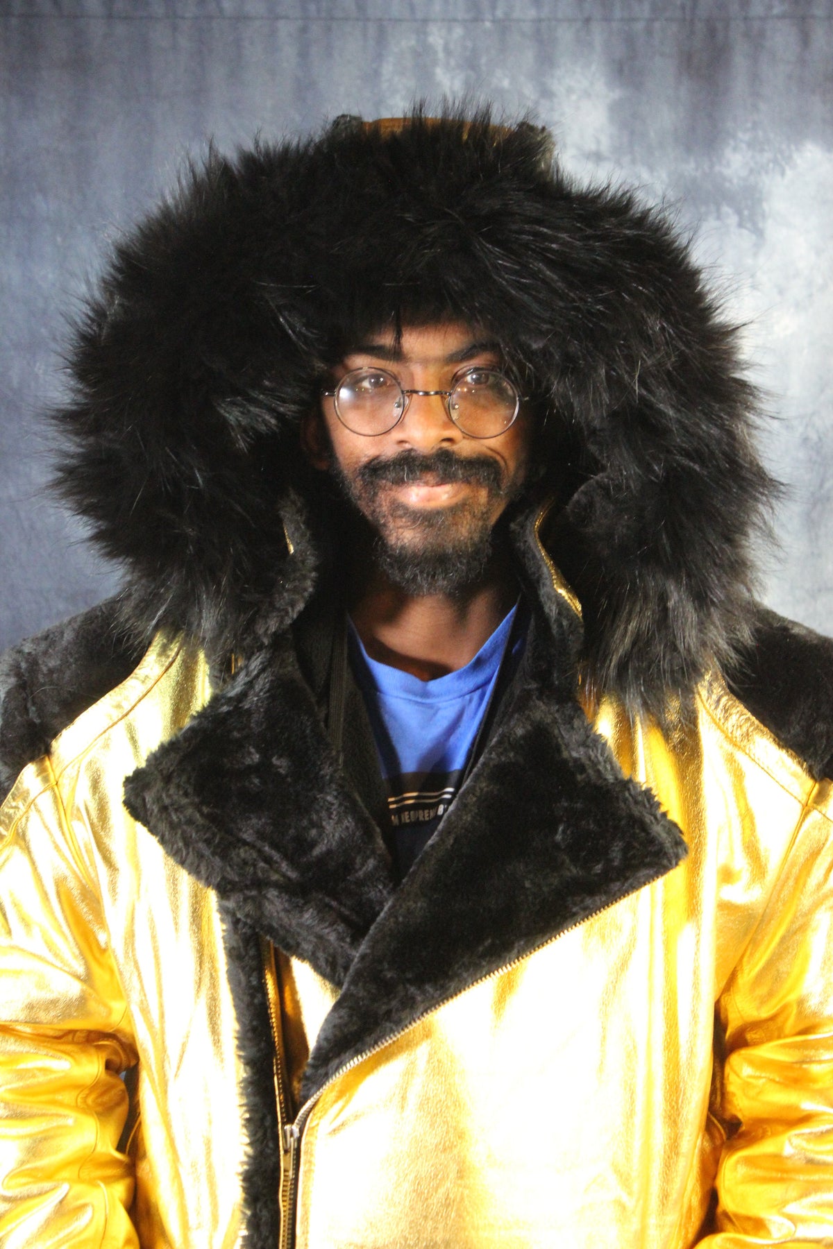 Gold Leather and Fur Jacket by Otter and The Fox - view 8