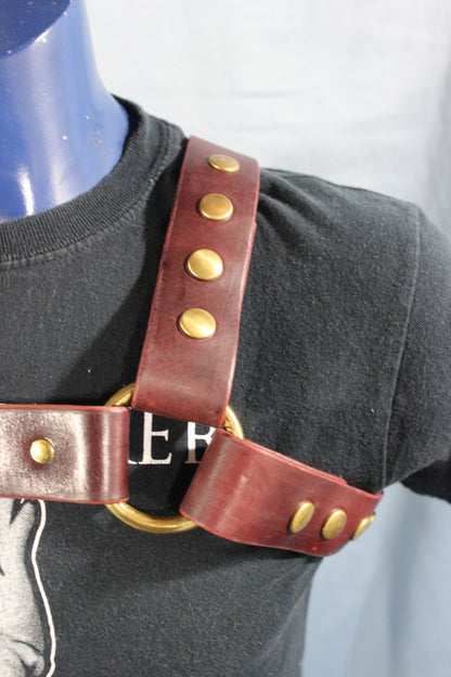 Classic Latigo Bulldog Harness with Snaps - view 6