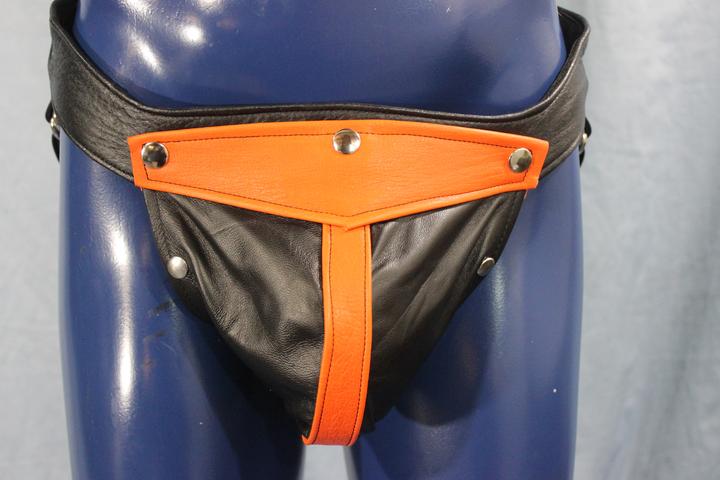 Jockstrap with Interchangeable Codpiece (Colored Highlights) - front view