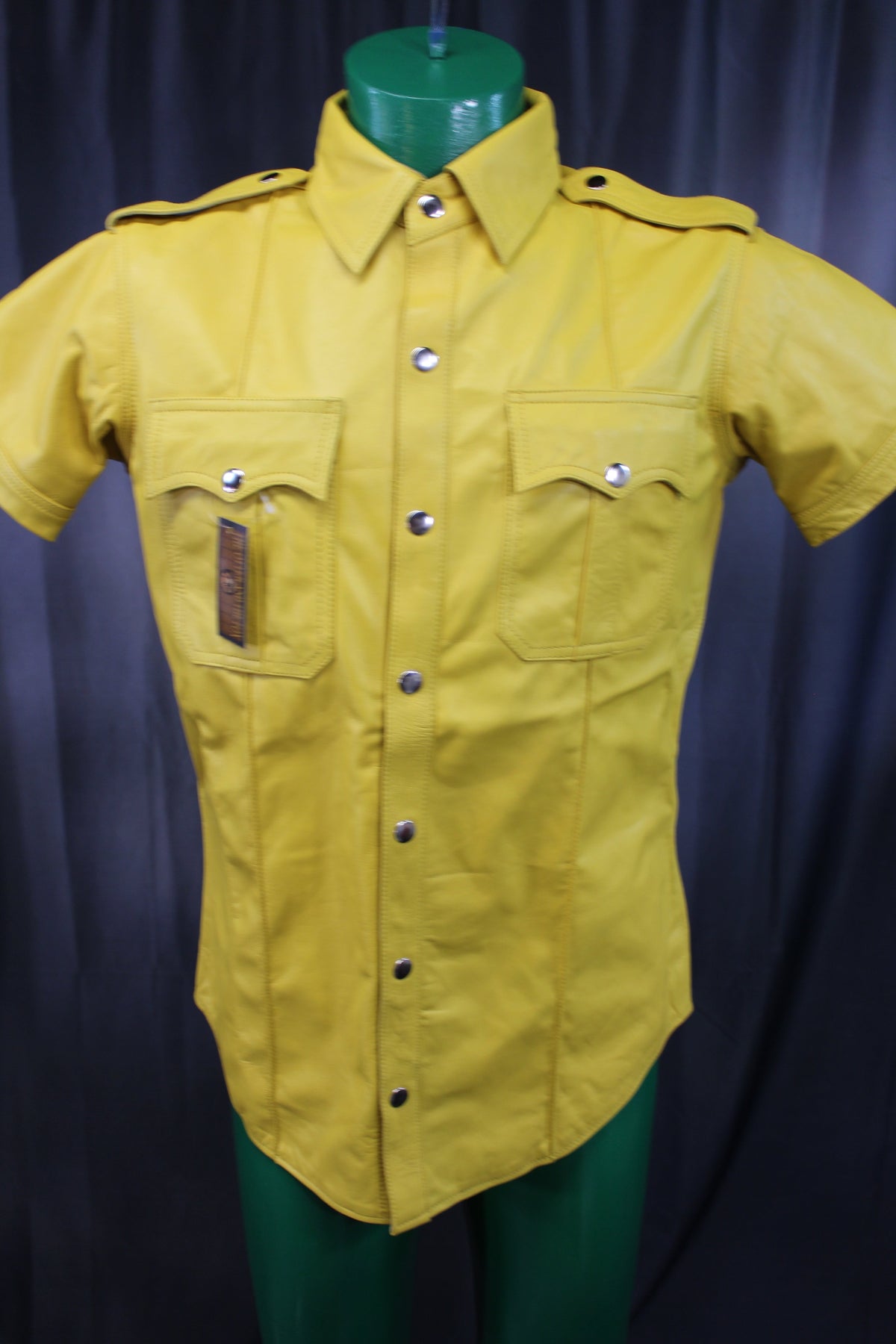 OnF Leather Shirts in Yellow - view 3