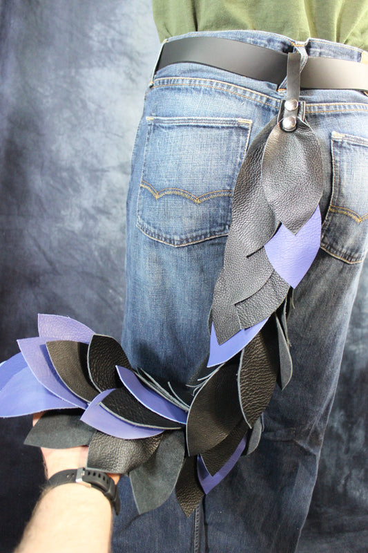 Leather Wolf Tail - front view