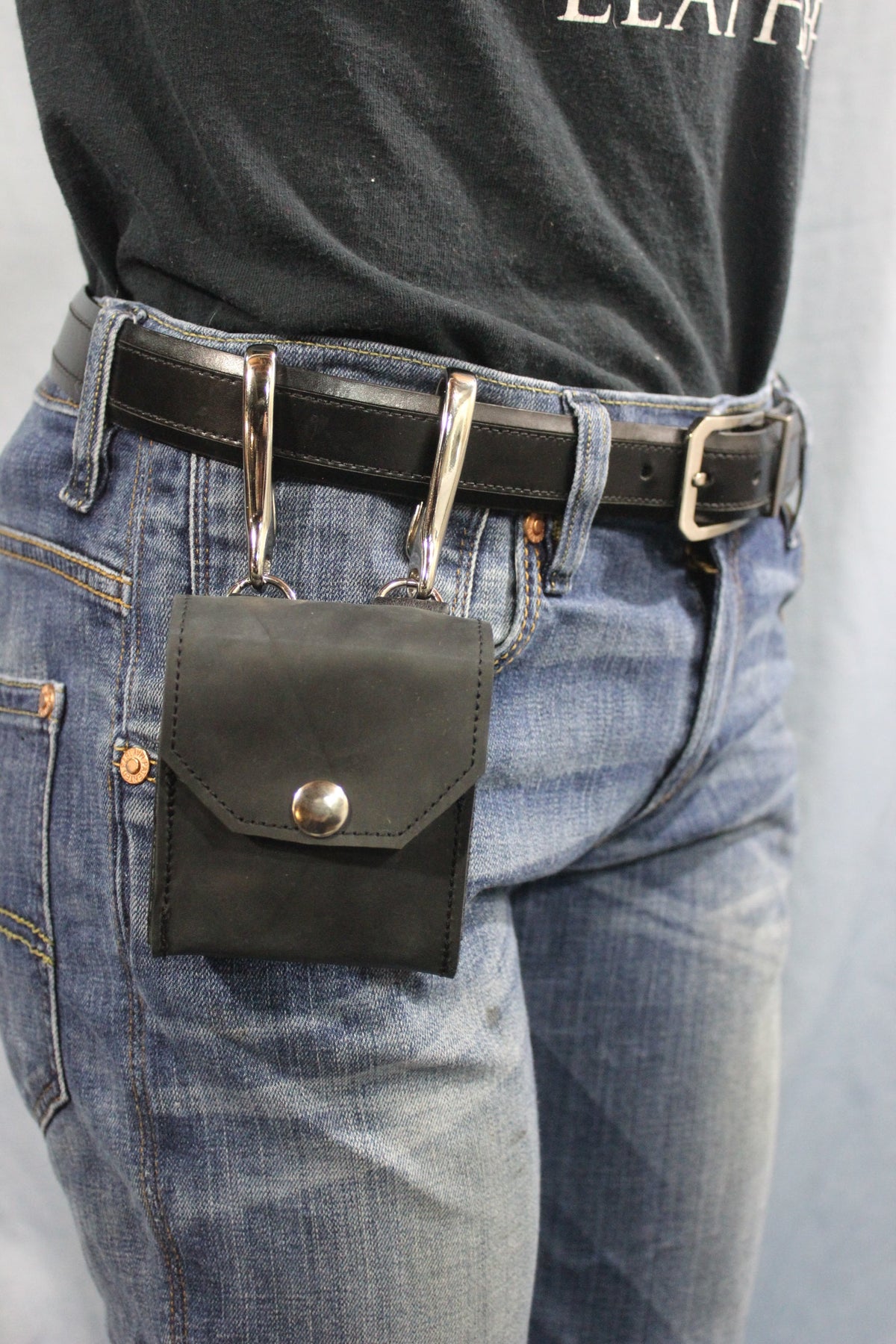 Leather Cigarette / Lighter Case - front view