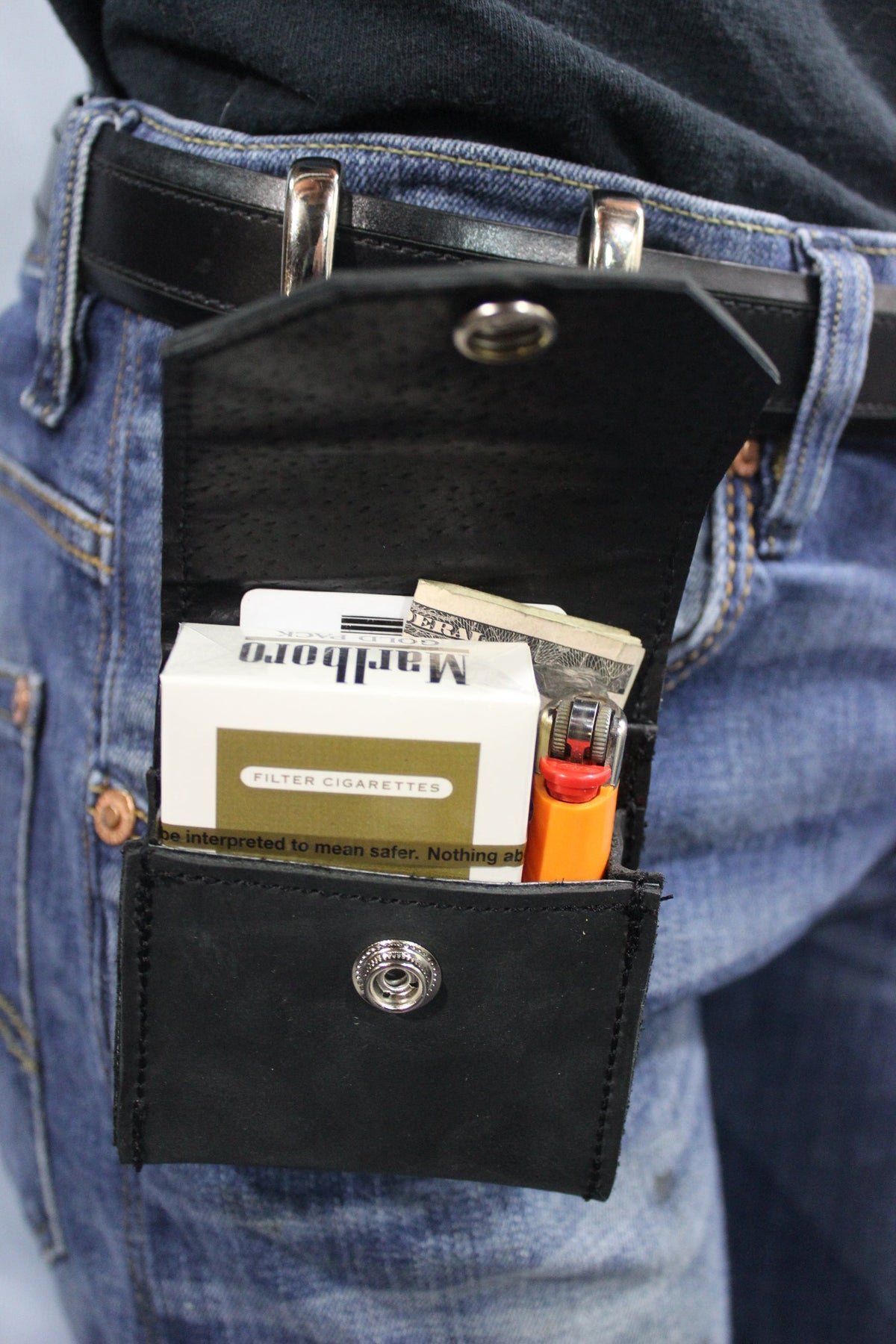 Leather Cigarette / Lighter Case - view 3