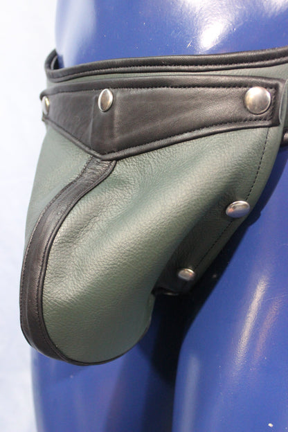 Two Toned Waistband Jock with Interchangeable Codpiece - view 9
