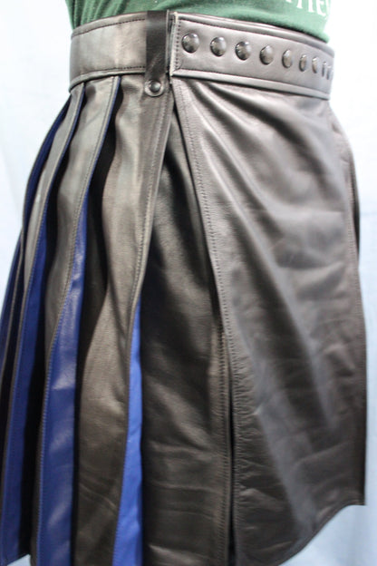 Pleated Leather Kilt - view 14