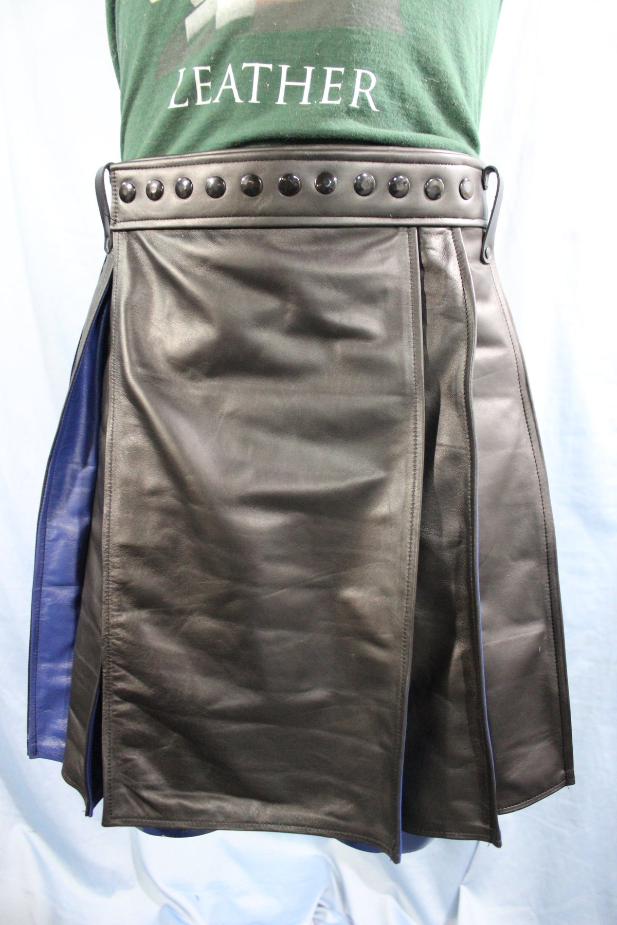 Pleated Leather Kilt - view 17