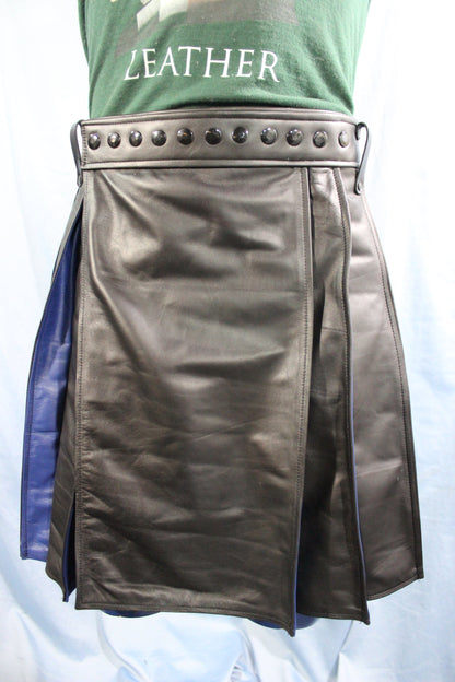 Pleated Leather Kilt - view 17