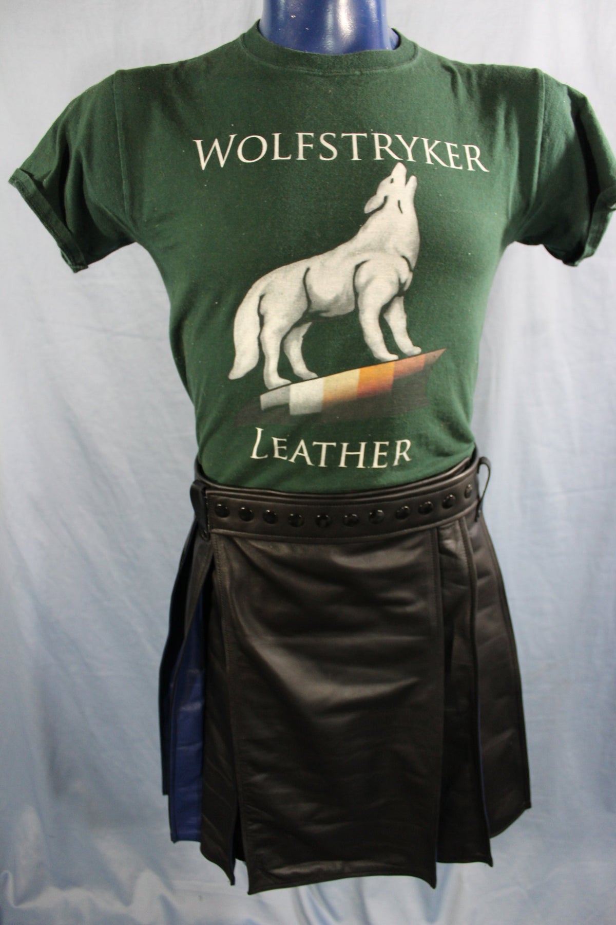 Pleated Leather Kilt - view 6
