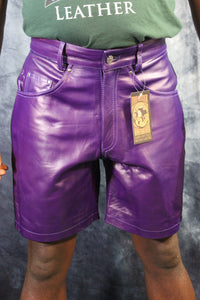 OnF "Chevron" Shorts in Purple and Black - front view
