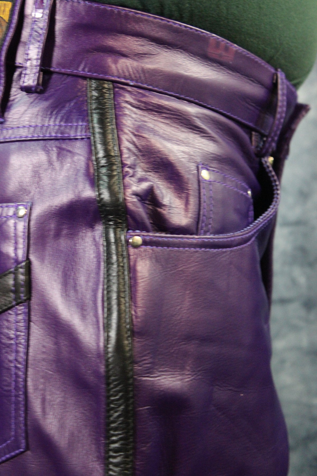 OnF "Chevron" Shorts in Purple and Black - view 3