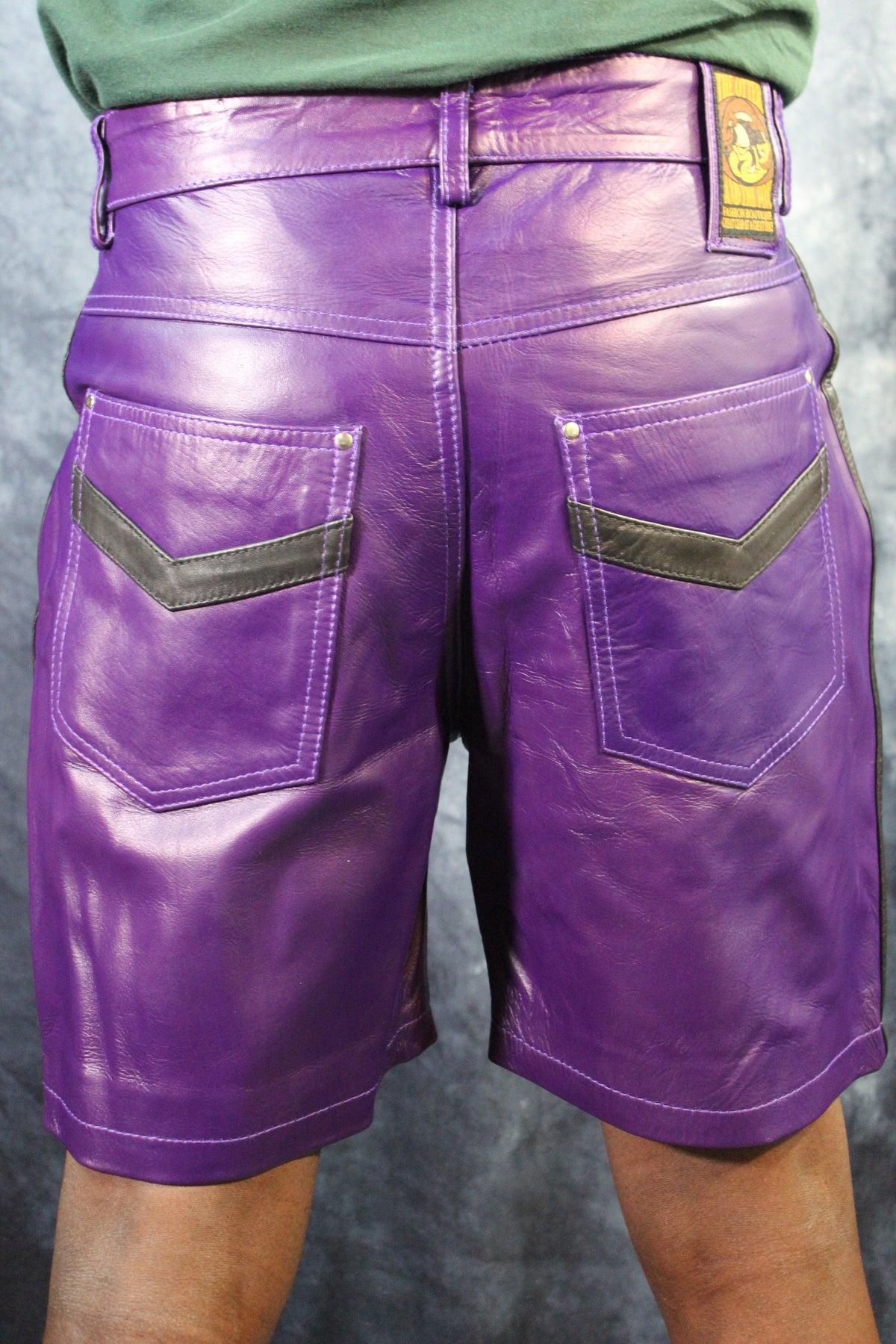 OnF "Chevron" Shorts in Purple and Black - view 4