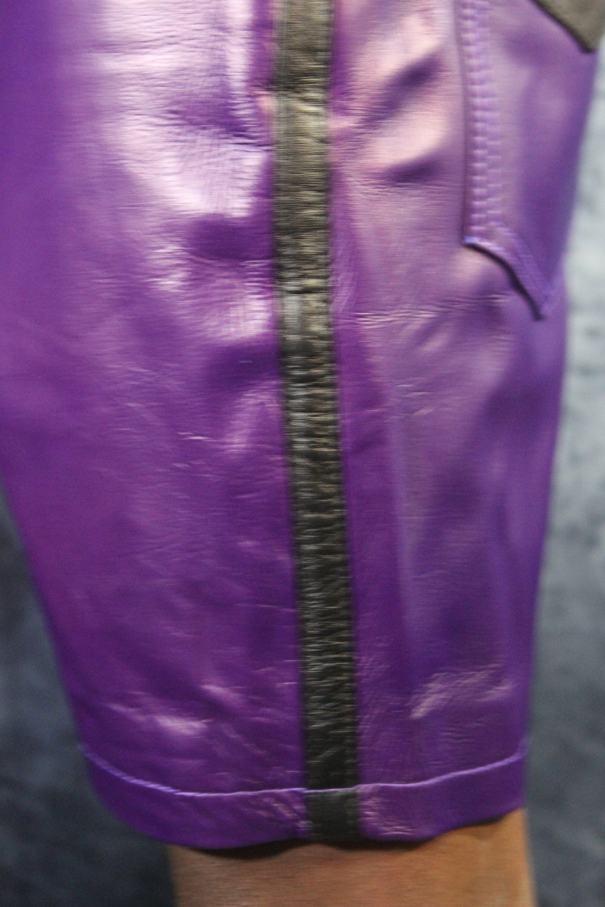 OnF "Chevron" Shorts in Purple and Black - view 6