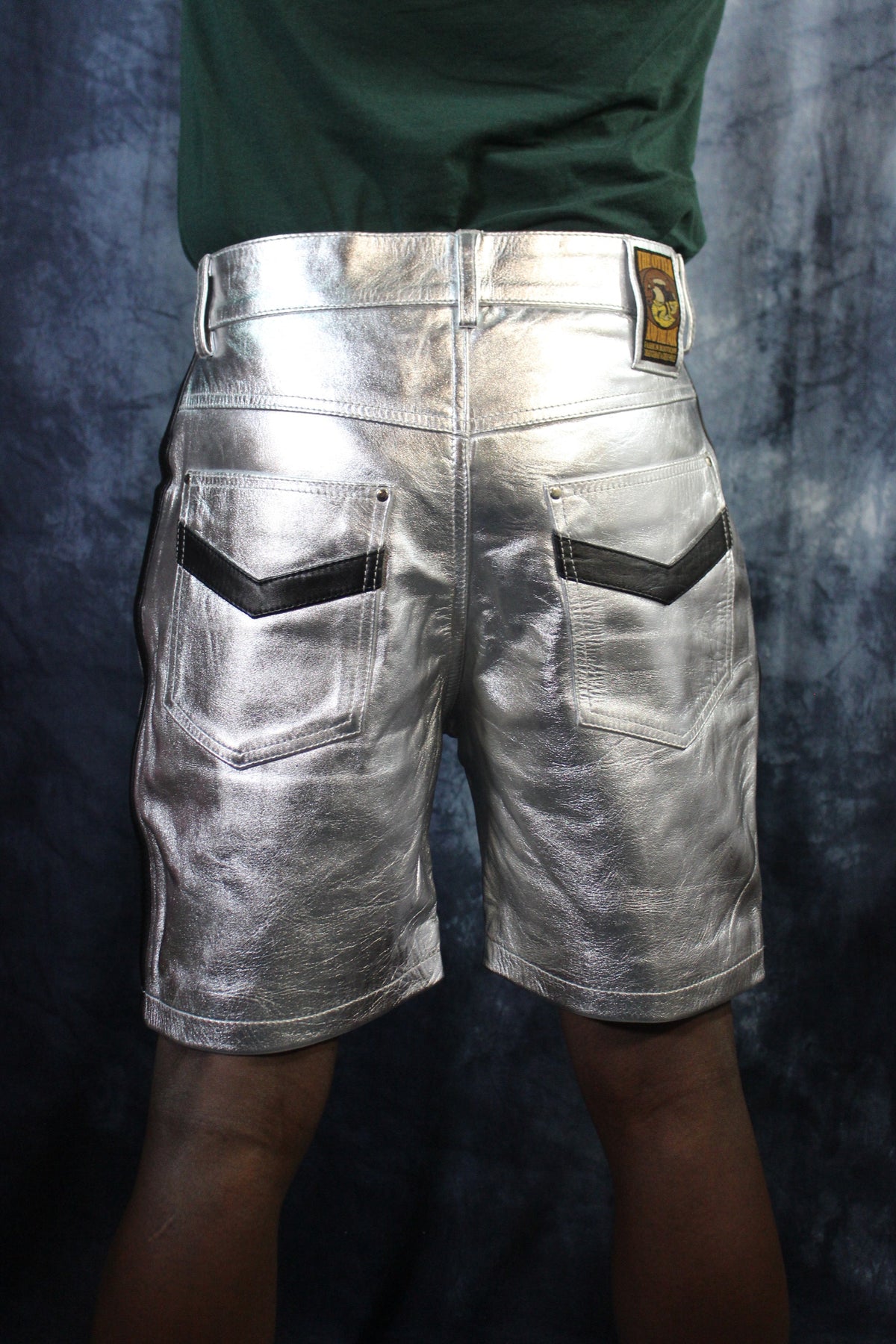 OnF "Chevron" Shorts in Silver and Black - view 4