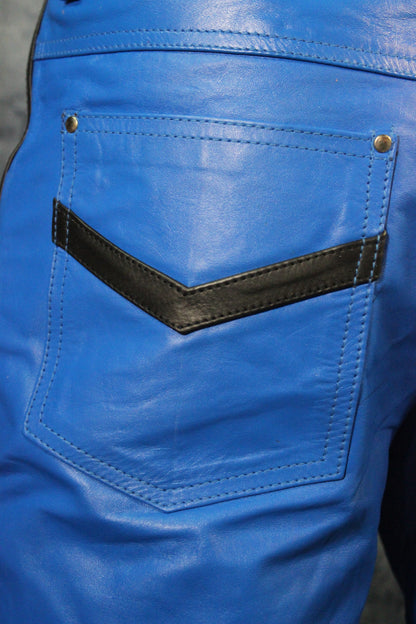 OnF "Chevron" Shorts in Blue and Black - view 5
