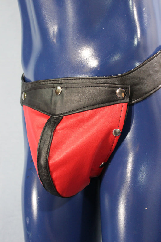 Leather Jock with Interchangeable Color Codpiece - view 2