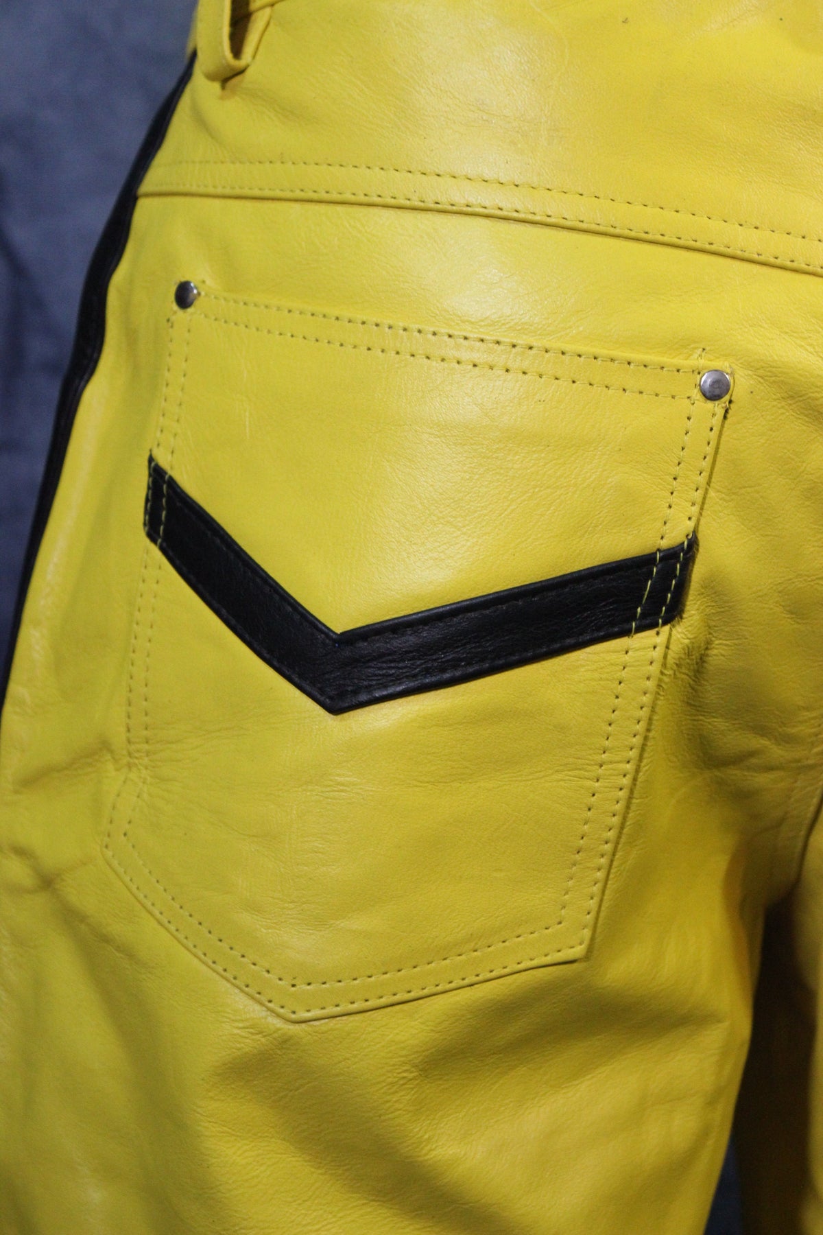 OnF "Chevron" Shorts in Yellow and Black - view 4