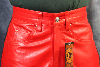 OnF "Chevron" Shorts in Red and Black - view 2