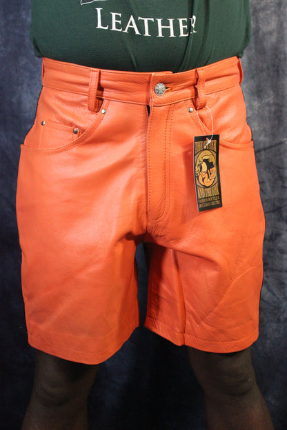OnF "Chevron" Shorts in Orange and Black - front view