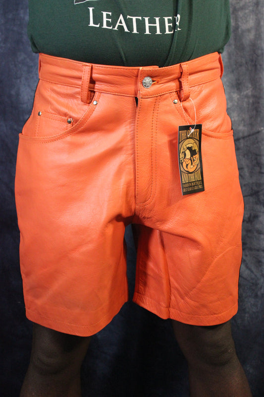OnF "Chevron" Shorts in Orange and Black - front view