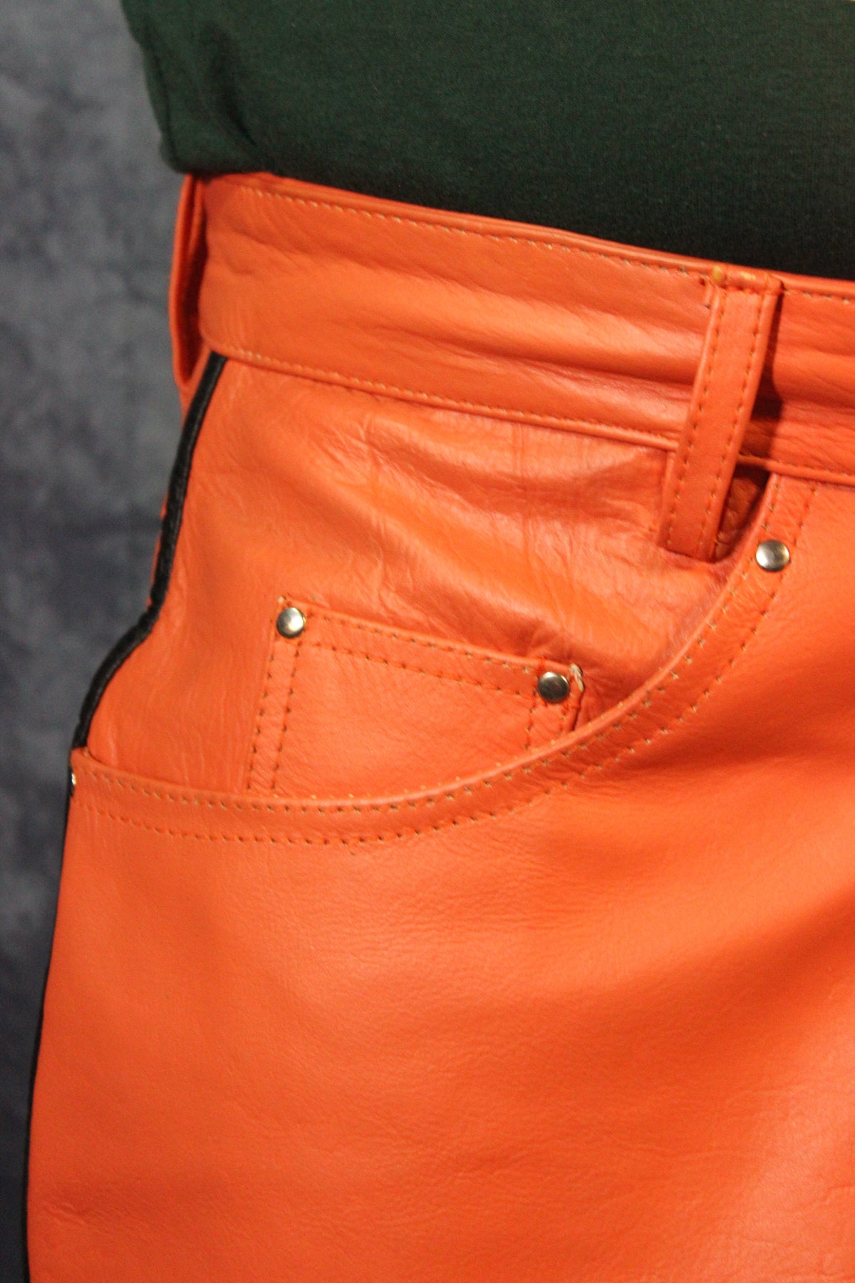 OnF "Chevron" Shorts in Orange and Black - view 2