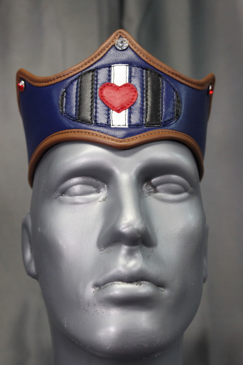 Leather Pride Flag Crown - front view