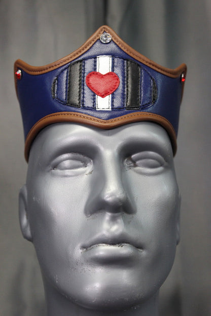 Leather Pride Flag Crown - front view