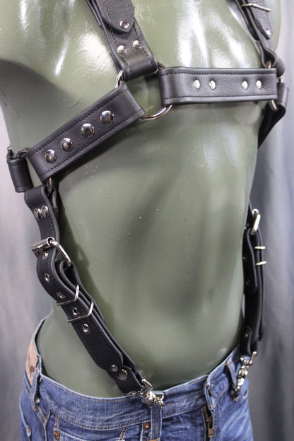 Leather Harspenders with Buckles - view 3